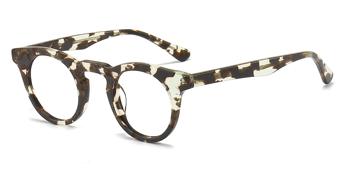 Tortoiseshell Grey - Round Glasses - Koko