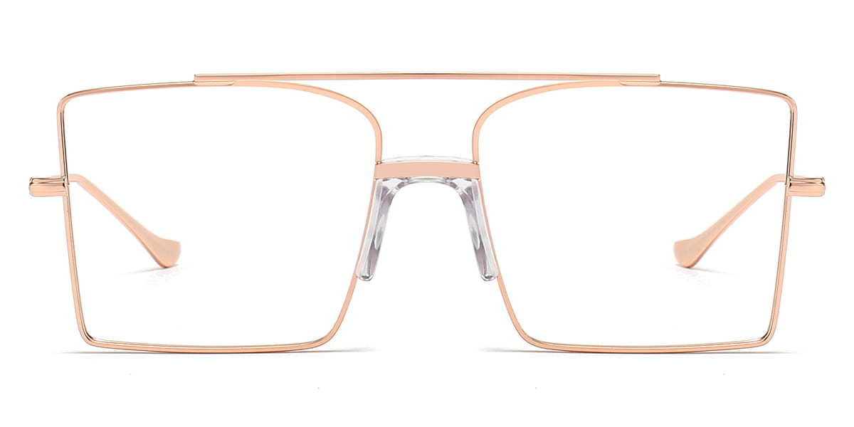 Rose Gold Lyle - Square Glasses
