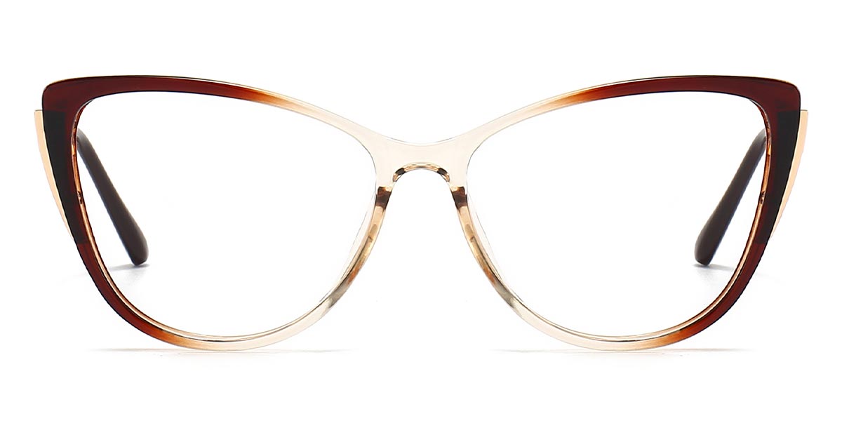 Tortoiseshell Brown Coral - Cat eye Glasses
