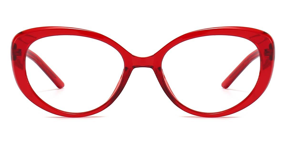 Red Arya - Oval Glasses