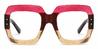 Crystal Pink Yellow Mnemosyne - Square Glasses