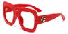 Red Mnemosyne - Square Glasses
