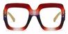Crystal Red Purple Mnemosyne - Square Glasses