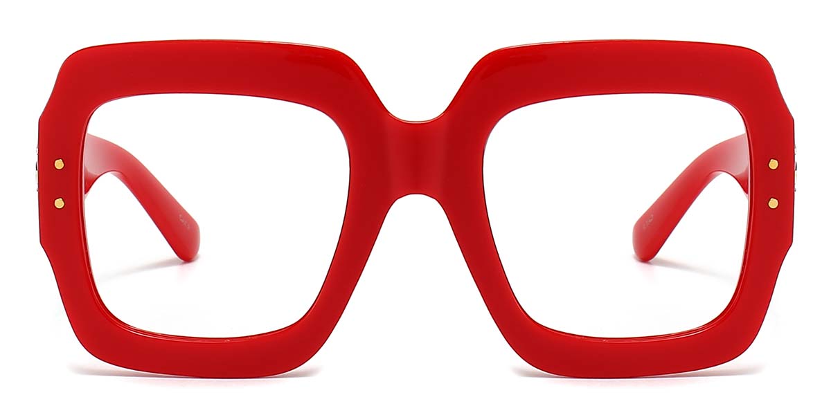 Red - Square Glasses - Mnemosyne