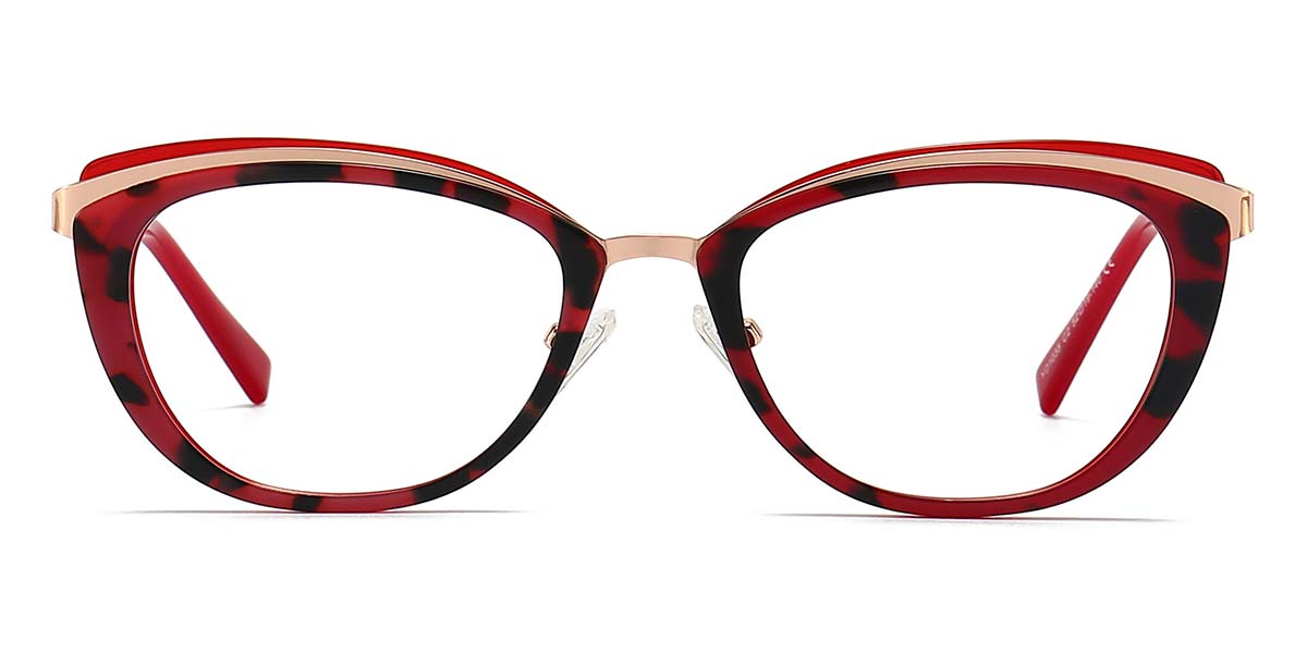 Red Tortoiseshell - Oval Glasses - Kenna