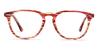 Red Stripe Dylan - Oval Glasses