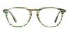 Green Stripe Dylan - Oval Glasses