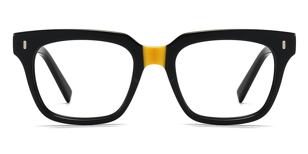 Black Gold Brown - Square Glasses - Mabry