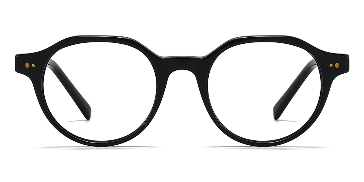 Black - Round Glasses - Amarantha
