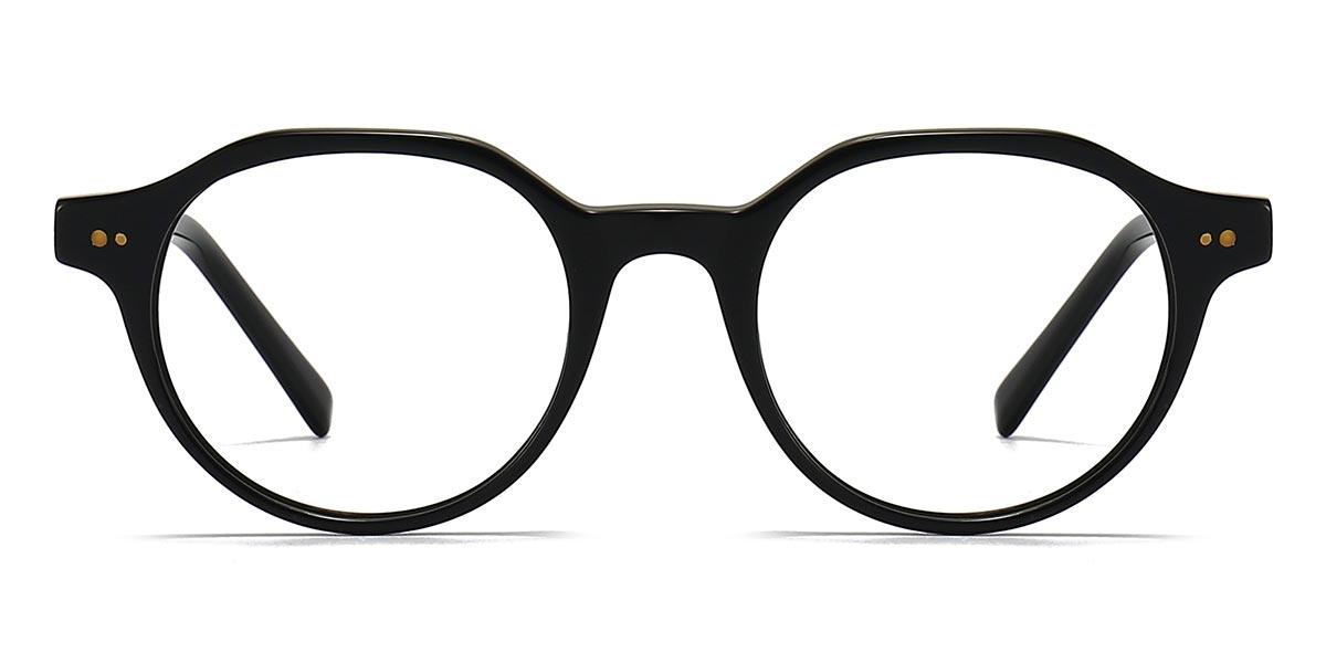 Black Amarantha - Round Glasses