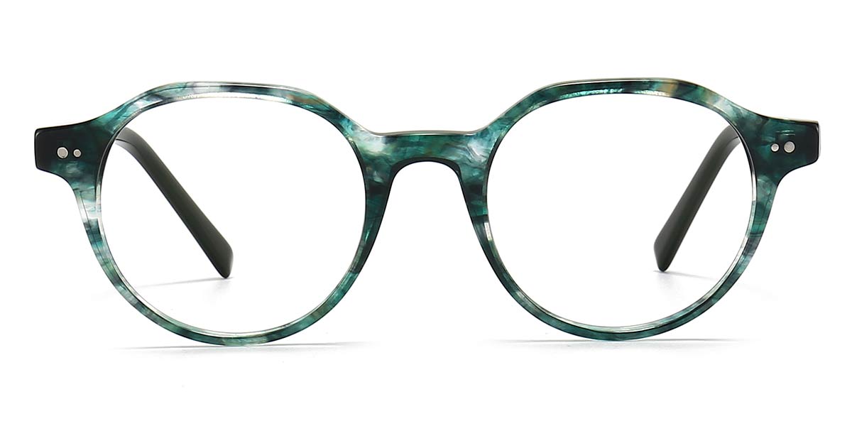 Blue Tortoiseshell - Round Glasses - Amarantha