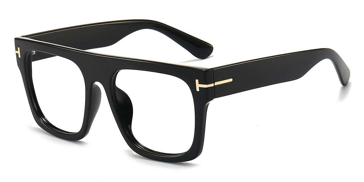 Black - Square Glasses - Asteria