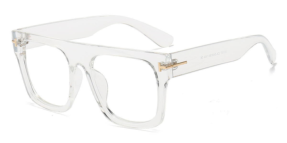 Transparent - Square Glasses - Asteria