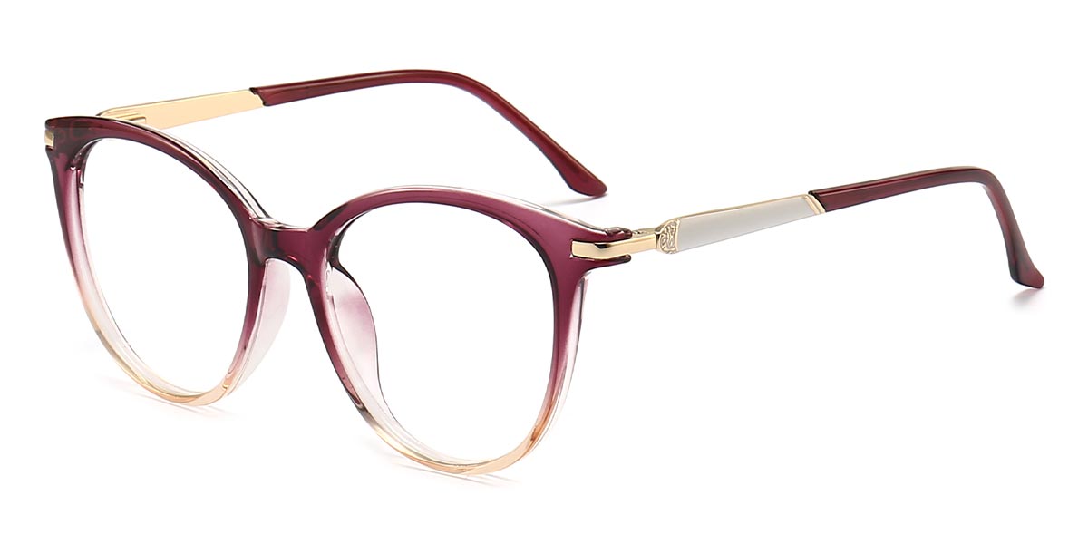 Purple - Oval Glasses - Aloisia