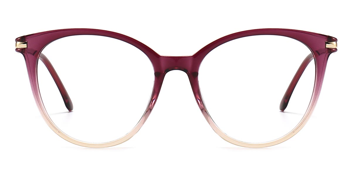 Purple - Oval Glasses - Aloisia