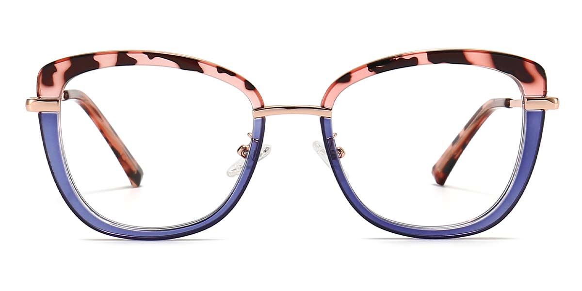 Tortoiseshell Blue - Square Glasses - Graziella
