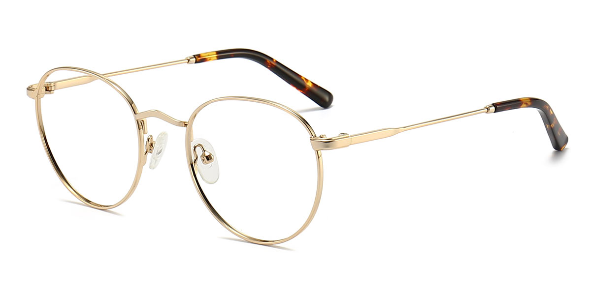 Gold - Oval Glasses - Leslie