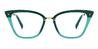 Pine Green Teal Gentry - Cat Eye Glasses