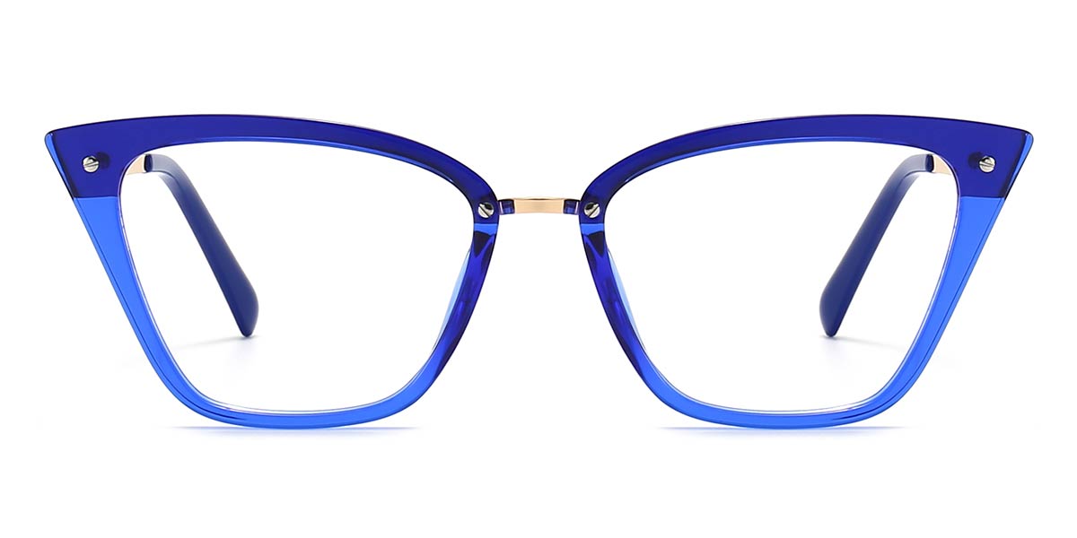 Blue - Cat eye Glasses - Gentry
