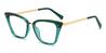 Pine Green Teal Gentry - Cat Eye Glasses