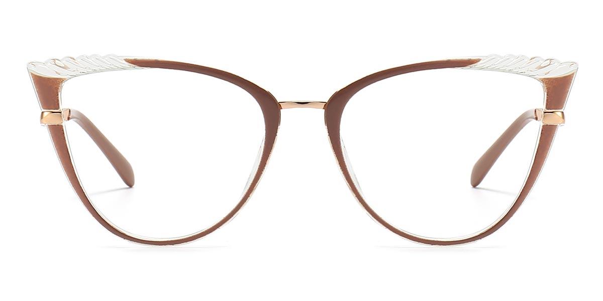 Cameo Brown Clear Dakota - Cat Eye Glasses