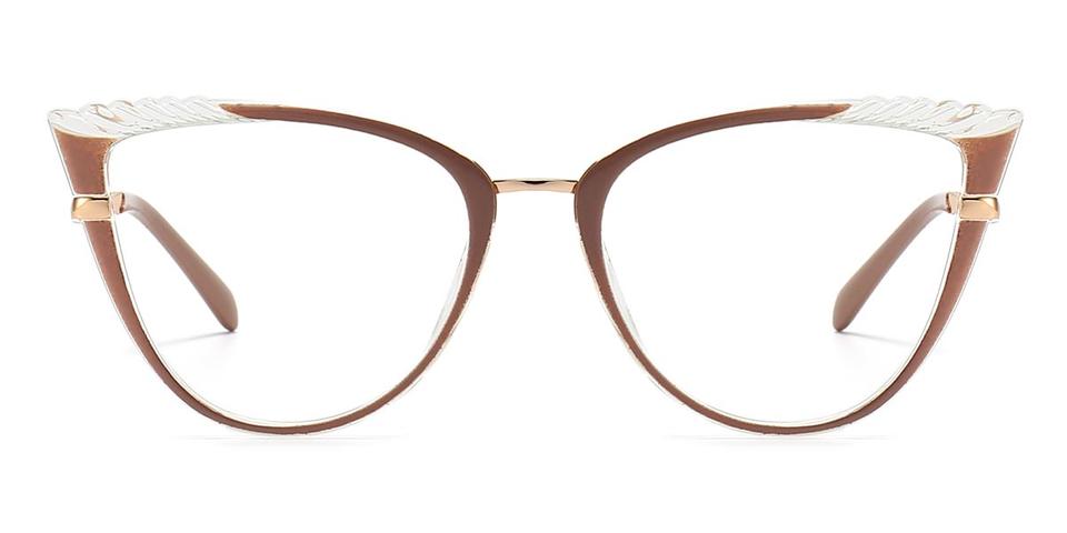Cameo Brown Clear Dakota - Cat Eye Glasses