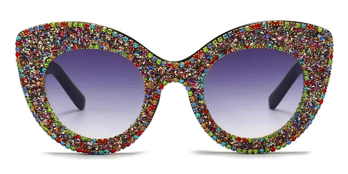 Diamond Gradual Grey - Cat eye Sunglasses - Imogen