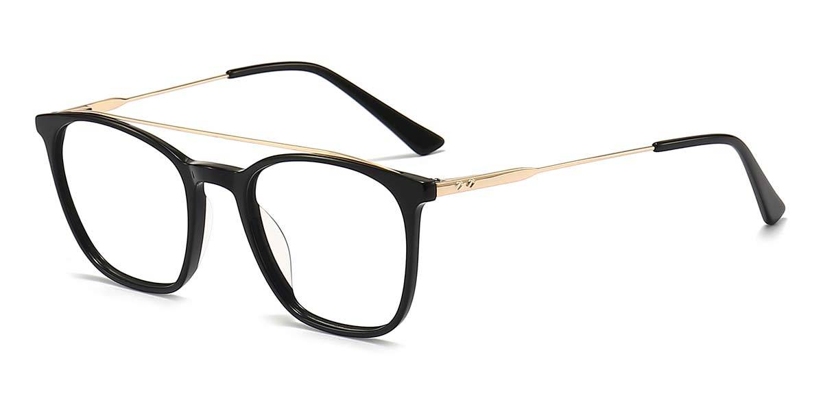 Kimiko - Aviator Black Glasses For Men & Women