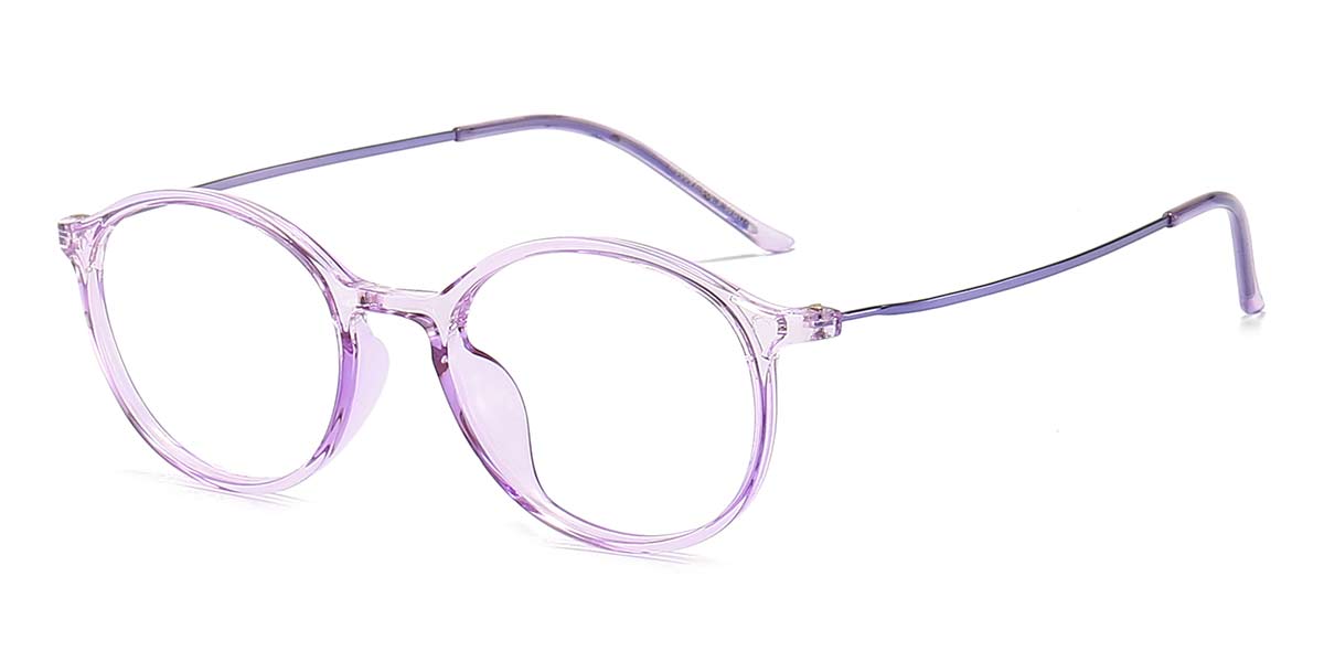 Purple Pink Tortoiseshell - Round Glasses - Julian
