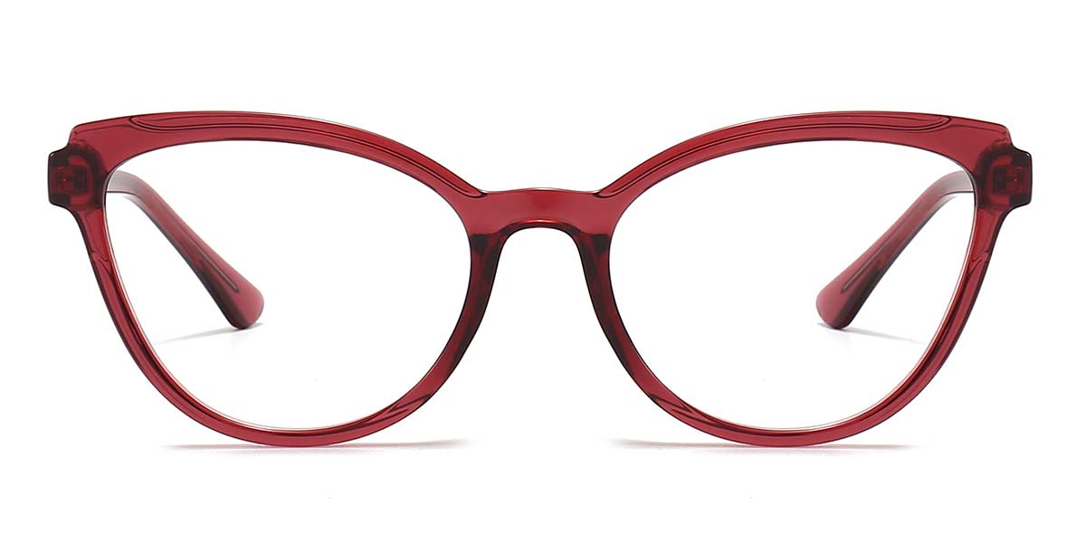 Red - Cat eye Glasses - Kayla