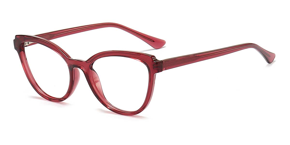 Red - Cat eye Glasses - Kayla