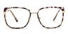 Grey Stripe Zuri - Square Glasses