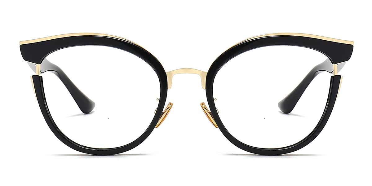 Black - Cat eye Glasses - Altalune