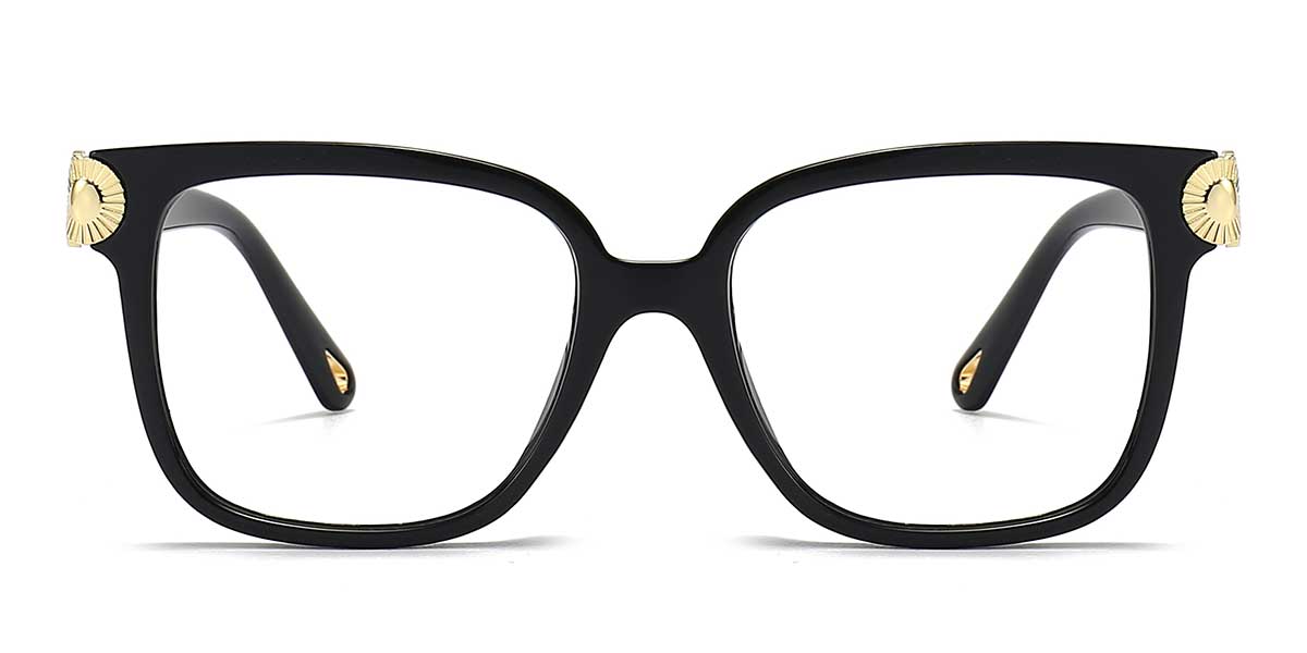 Black - Square Glasses - Faye
