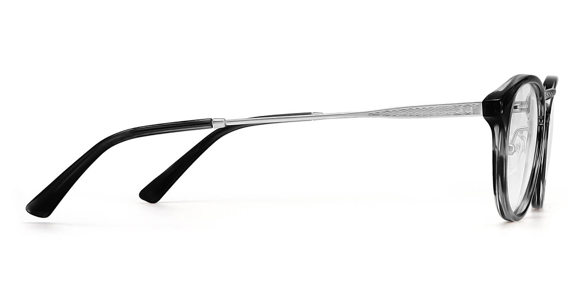 Tortoiseshell Grey - Oval Glasses - Birch