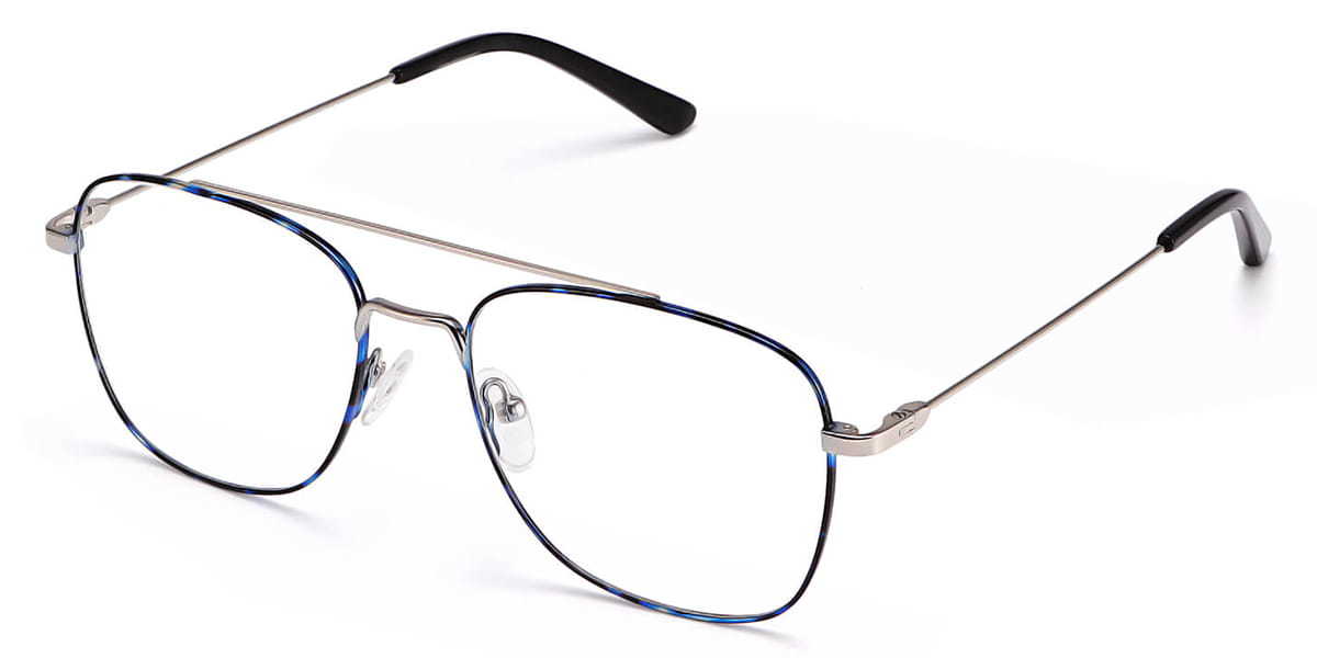 Silver Blue Tortoiseshell Daryl - Aviator Glasses