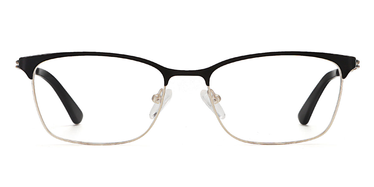 Black Gold Brown Eden - Rectangle Glasses