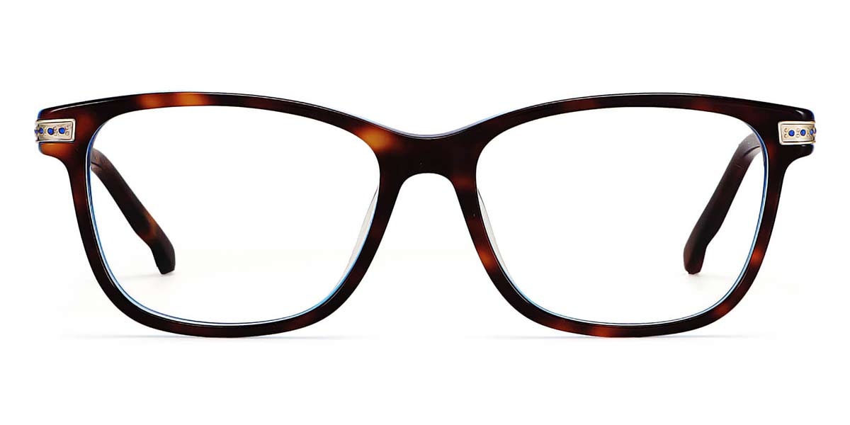Tortoiseshell Faith - Rectangle Glasses