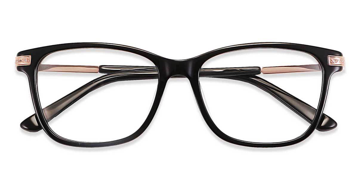 Black Faith - Rectangle Glasses