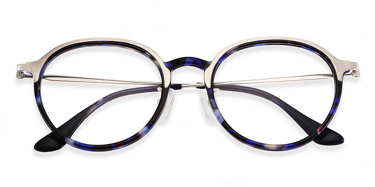 Blue Tortoiseshell - Oval Glasses - Hayes