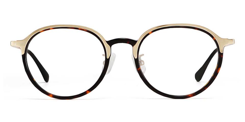 Gold Tortoiseshell Hayes - Oval Glasses