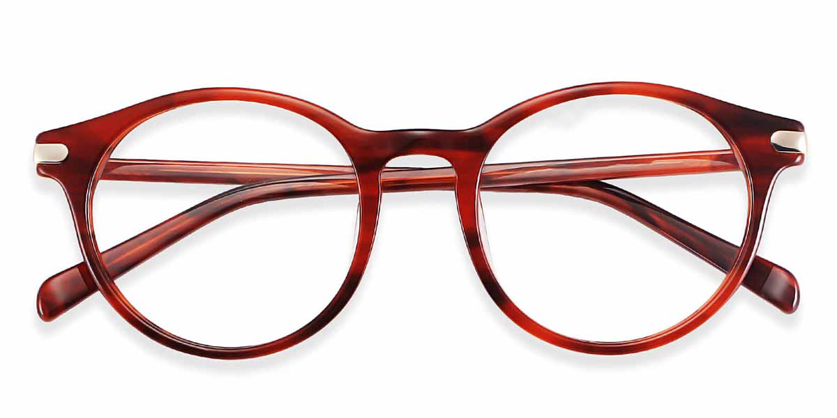 Red - Oval Glasses - Hudson