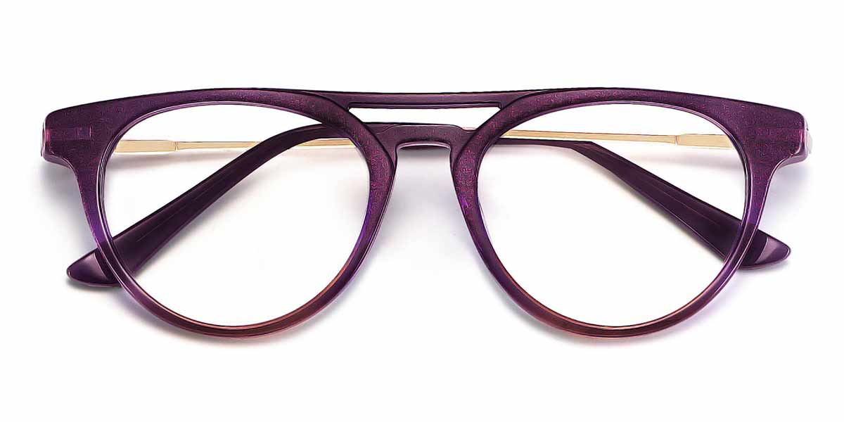 Purple Pink Tortoiseshell - Aviator Glasses - Hyatt