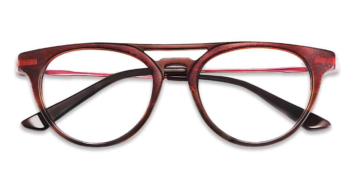 Red Brown Hyatt - Aviator Glasses