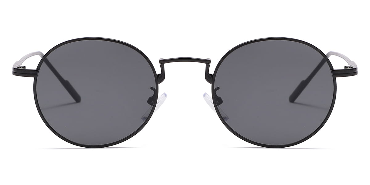 Black Grey - Round Sunglasses - Muhammad