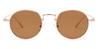 Gold Brown Muhammad - Round Sunglasses