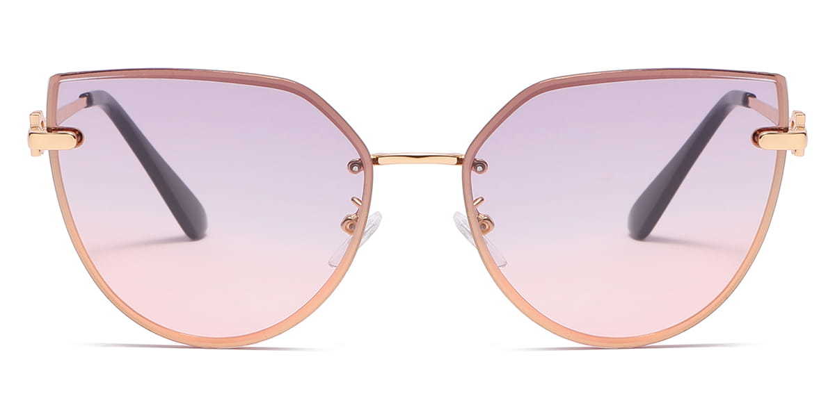 Grey Pink Hazel - Cat Eye Sunglasses