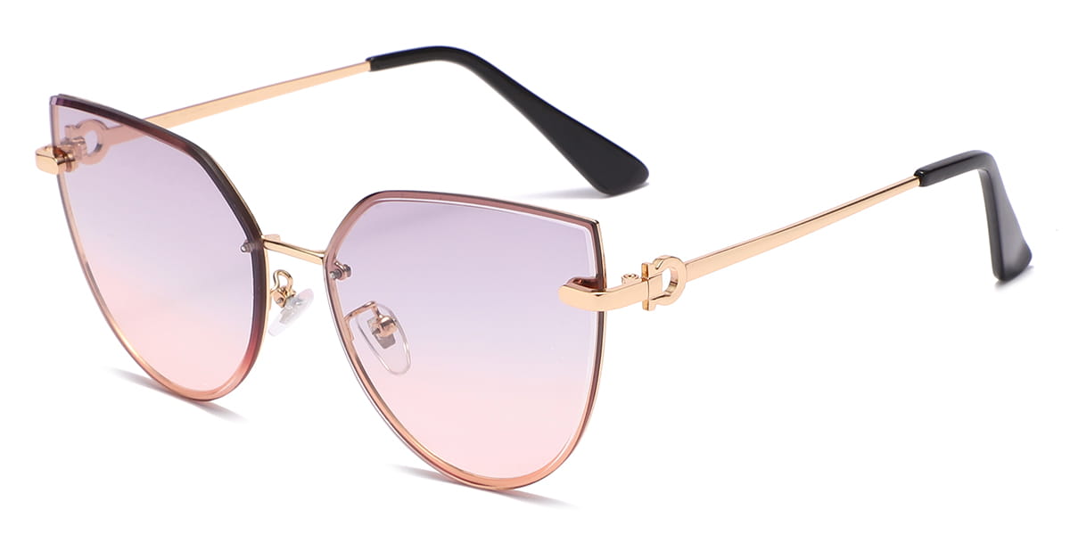 Grey Pink Hazel - Cat eye Sunglasses