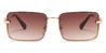 Gradient Brown Grace - Rectangle Sunglasses