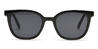 Black Grey Jaxon - Oval Sunglasses